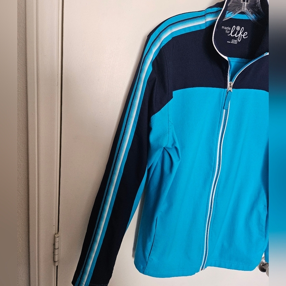 Made For Life Torquoise Athletic Jacket Size L - Picture 4 of 10
